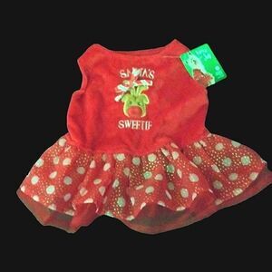 New Santa's Sweetie Dog Tutu Dress Size Medium M NWT